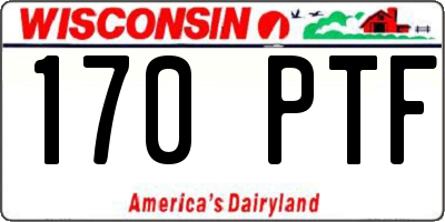 WI license plate 170PTF