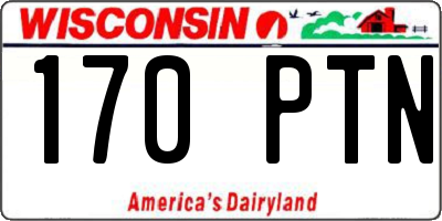 WI license plate 170PTN