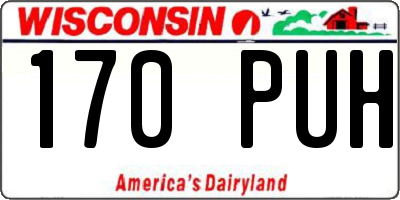 WI license plate 170PUH