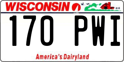 WI license plate 170PWI