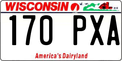 WI license plate 170PXA
