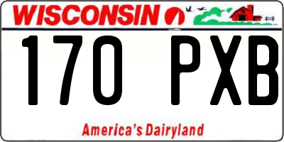 WI license plate 170PXB
