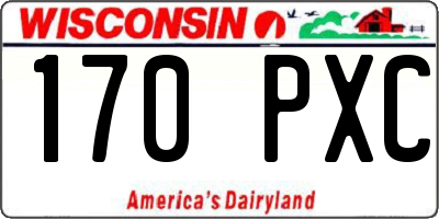 WI license plate 170PXC