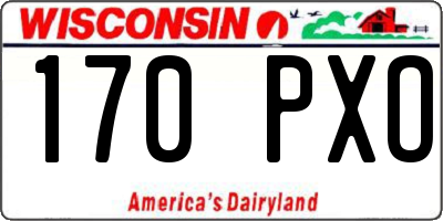 WI license plate 170PXO