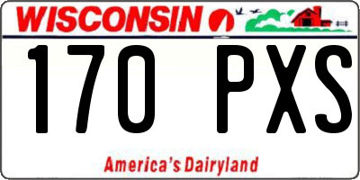 WI license plate 170PXS