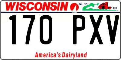 WI license plate 170PXV