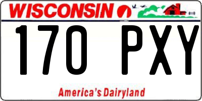 WI license plate 170PXY