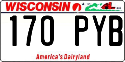 WI license plate 170PYB