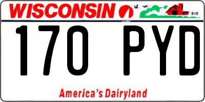 WI license plate 170PYD