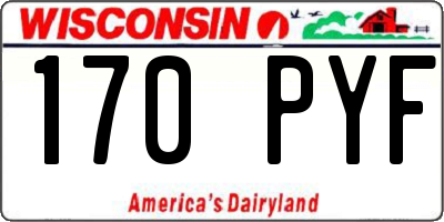 WI license plate 170PYF