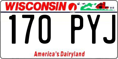 WI license plate 170PYJ