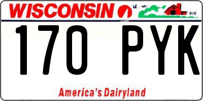 WI license plate 170PYK