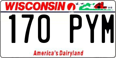 WI license plate 170PYM