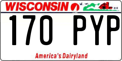 WI license plate 170PYP