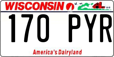 WI license plate 170PYR