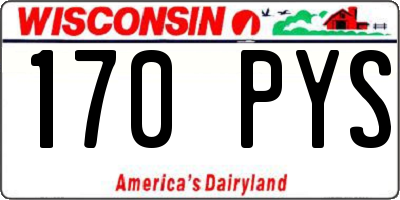 WI license plate 170PYS