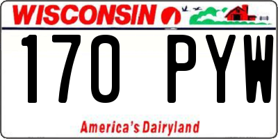 WI license plate 170PYW