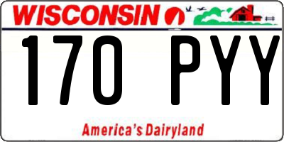 WI license plate 170PYY