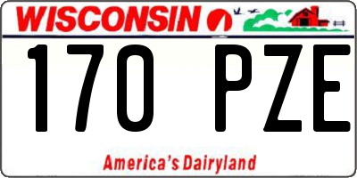 WI license plate 170PZE
