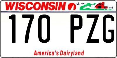 WI license plate 170PZG