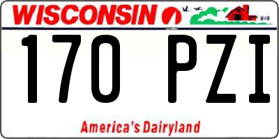 WI license plate 170PZI