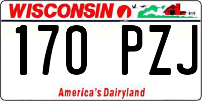 WI license plate 170PZJ