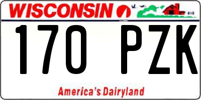 WI license plate 170PZK