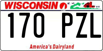 WI license plate 170PZL