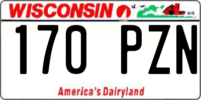 WI license plate 170PZN