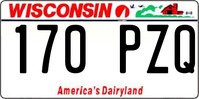 WI license plate 170PZQ