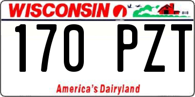WI license plate 170PZT