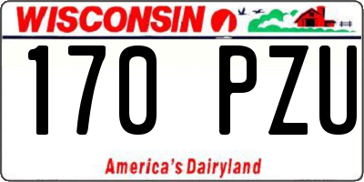 WI license plate 170PZU