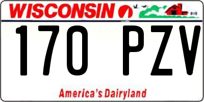 WI license plate 170PZV