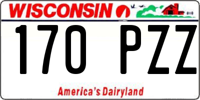 WI license plate 170PZZ