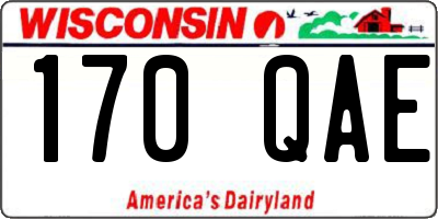 WI license plate 170QAE