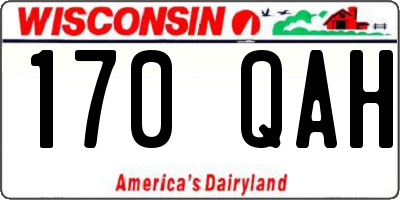 WI license plate 170QAH