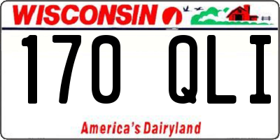 WI license plate 170QLI