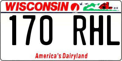 WI license plate 170RHL
