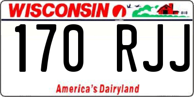 WI license plate 170RJJ