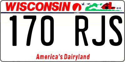 WI license plate 170RJS