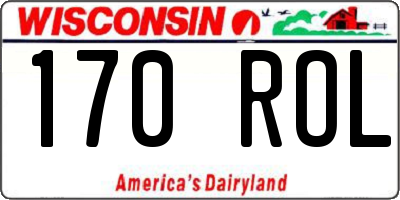 WI license plate 170ROL