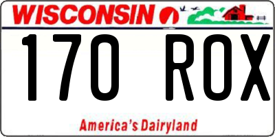 WI license plate 170ROX