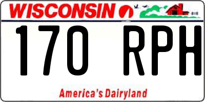 WI license plate 170RPH