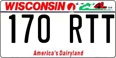 WI license plate 170RTT