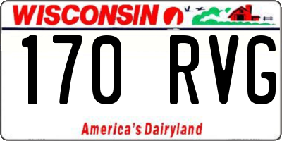 WI license plate 170RVG