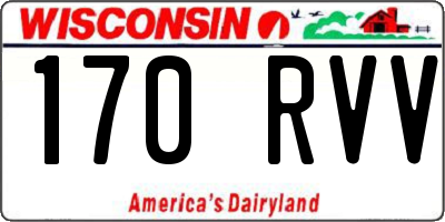 WI license plate 170RVV