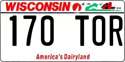 WI license plate 170TOR