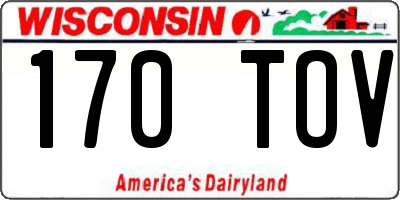 WI license plate 170TOV
