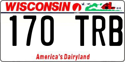 WI license plate 170TRB