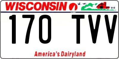 WI license plate 170TVV